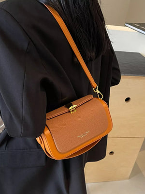 Adjustable Strap Crossbody Bag in Brown, product detail