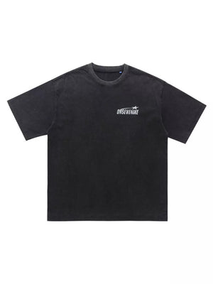 Men's Vintage Washed Graphic T-shirt, fabric detail
