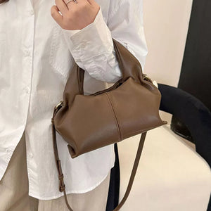 Adjustable Strap Crossbody Bag in Brown, side view