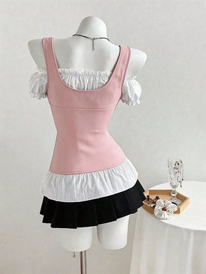 Cold Shoulder Ruched Top, fit detail