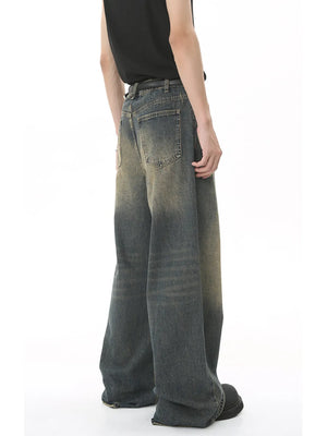 Men S Full Size Vintage Wash Wide Leg in Gray, editorial view