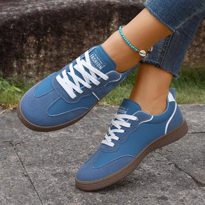 Round Toe Lace Up Sneakers in Wine Red, alternate angle