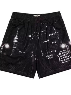 Men's Full Size Elastic Waist Shorts, front view