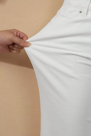 2-button High Waist Wide Leg Jeans, close-up detail