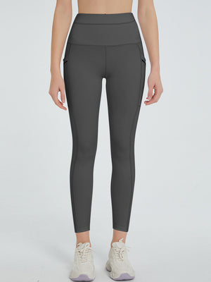 Dark Gray Pocketed Sculpt Leggings with side pockets.