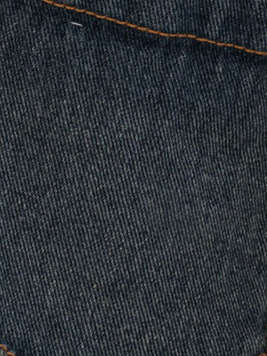 Black denim knit cover-up dress with contrast stitching detail.