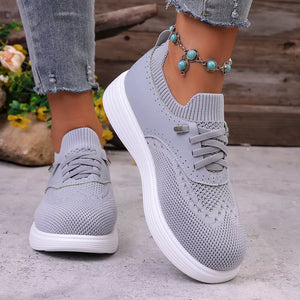 Round Toe Lace Up Sneakers in Pink, view 15