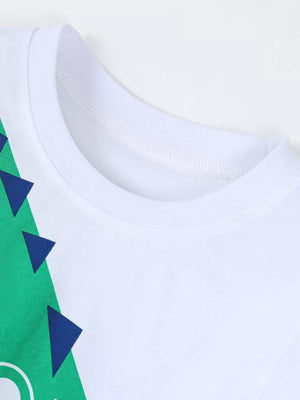 Children's Crocodile Print T-shirt And Shorts Set, close-up detail