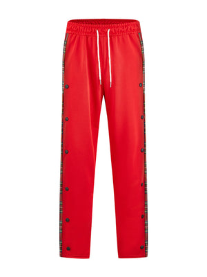 Men's Full Size Drawstring Plaid Side Stripe Pants, view 12