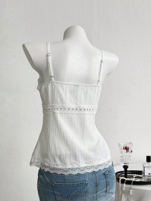 Lace Trim Cami, fit detail