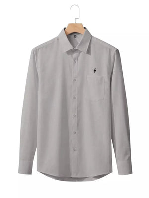 Men's Slim Fit Button Up Shirt Plus Size in Black, view 14