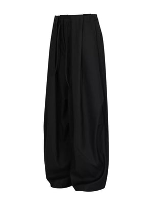 Men's Wide Leg Dress Pants in Black, side view