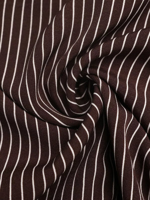 Striped Button-up Bodysuit in Brown, view 12