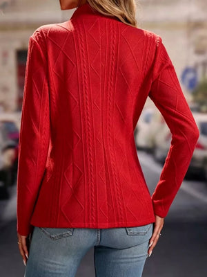Textured Open Front Blazer in White, view 12