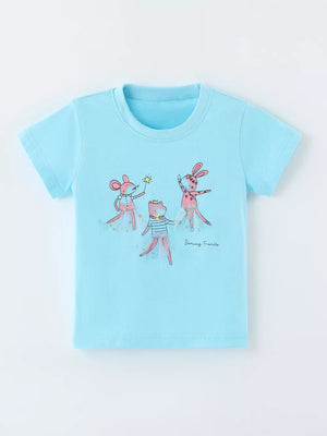 Children's Dancing Friends Graphic T-shirt, side view