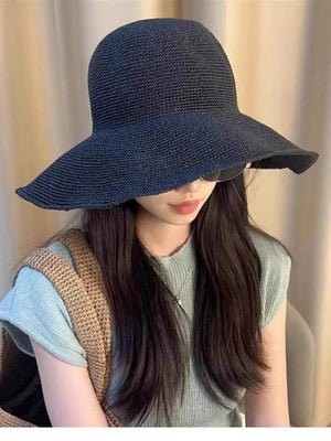 Wide Brim Cotton Sun Hat, side view