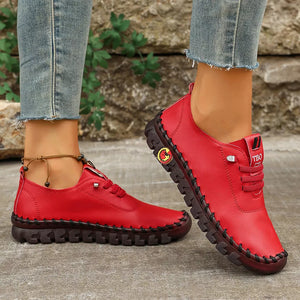 Round Toe Lace Up Sneakers in Grey, view 15