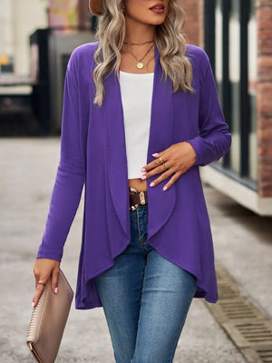 65% rayon, 30% polyester, 5% spandex Care instructions: Machine wash cold cardigan in Light Gray with relaxed silhouette