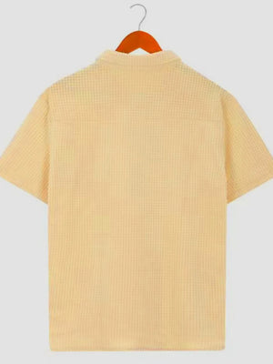 Men's Plus Size Short Sleeve Polo Shirt, side view