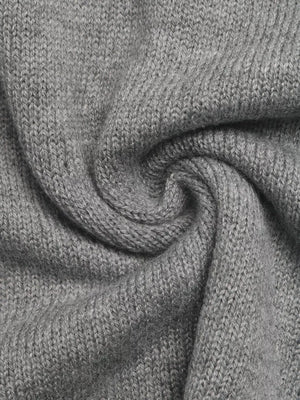 Contrast Collar Dropped Shoulder Sweater in Gray, product detail