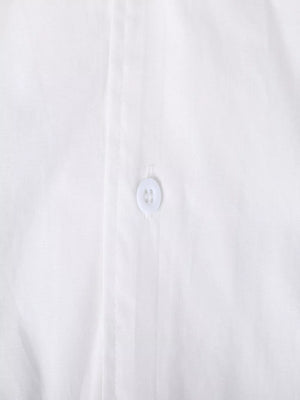Men's Casual Short-sleeve Shirt Plus Size in White, back view