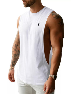 Men's Full Size Round Neck Tank Top Plus Size in Apricot, view 20
