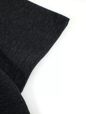 Men's Henley T-shirt With Button Detail in Dark Gray, close-up detail