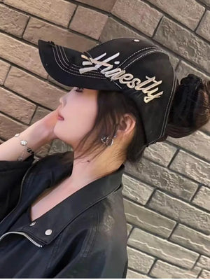 Embroidered Baseball Cap, back view