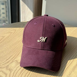 Embroidered Letter Baseball Cap, side view