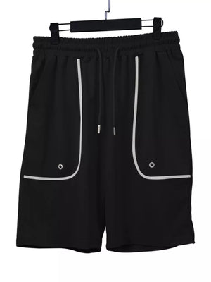 Men's Casual Short Sleeve T-shirt And Shorts Set in Black, product detail