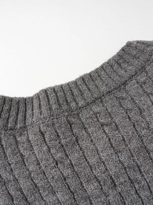 Men's Ribbed Short Sleeve Knit Top in Gray, fabric detail