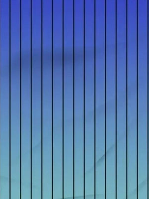Gradient stripe t-shirt with blue and aqua ombre, short sleeves, crew neck, cotton.