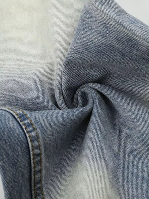 Men S Washed Wide Leg Jeans in Blue, product detail