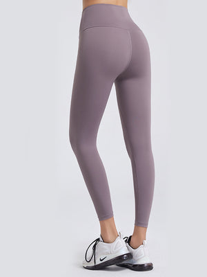 Sculpted Contour High-Waist Leggings in Lilac with a seamless back detail.