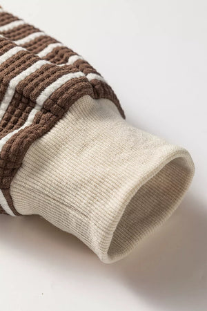 Knit Long-sleeve Top in Coffee Brown, product detail