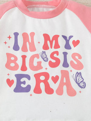 Children's Letter Graphic Tee And Shorts Set, close-up detail