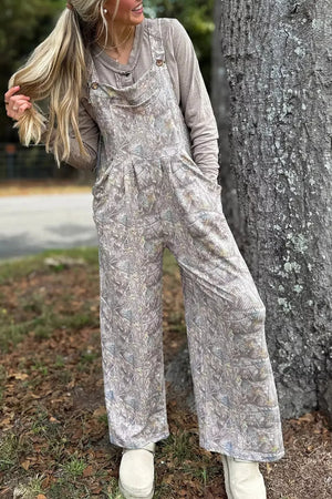 Camouflage Twist Ribbed Sleeveless Jumpsuit, close-up detail