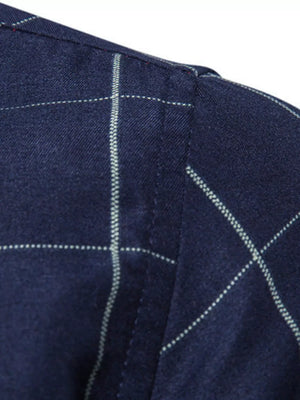 Men's Plus Size Classic Plaid Button-down Shirt, product detail