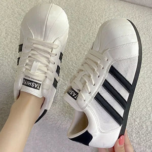 Lace Up Round Toe Sneakers in Yellow, close-up detail
