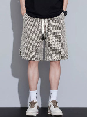 Men's patterned boxer shorts with adjustable drawstring waist