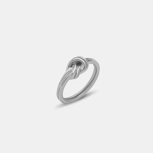 Sterling silver ring with a knot detail.