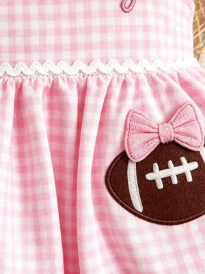 Children's Gingham Top And Shorts Set in Pink, back view