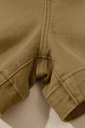 Contrast Arrow Detail Western Denim Shorts, product detail