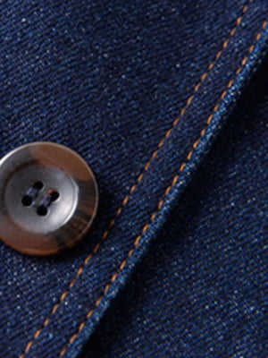 Men's Plus Size Classic Denim Blazer, model styling view