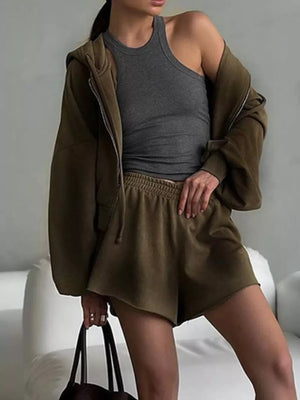Zip-up Mini Jacket, model styling view
