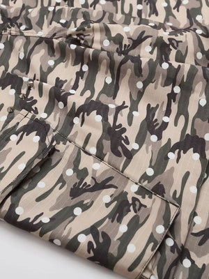 Men S Camouflage Cargo Capris in Green Camouflage, model styling view