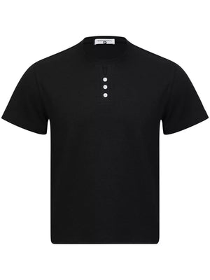 Men's Henley T-shirt With Button Detail in Dark Gray, product detail