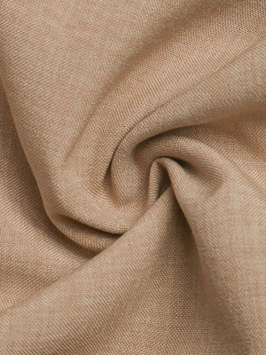 Beige linen-look fabric with a subtle woven texture, draped and folded.