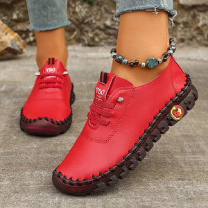 Round Toe Lace Up Sneakers in Grey, view 16
