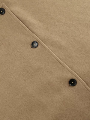 Oversized Lapel Collar Button-down Coat in Brown, view 19